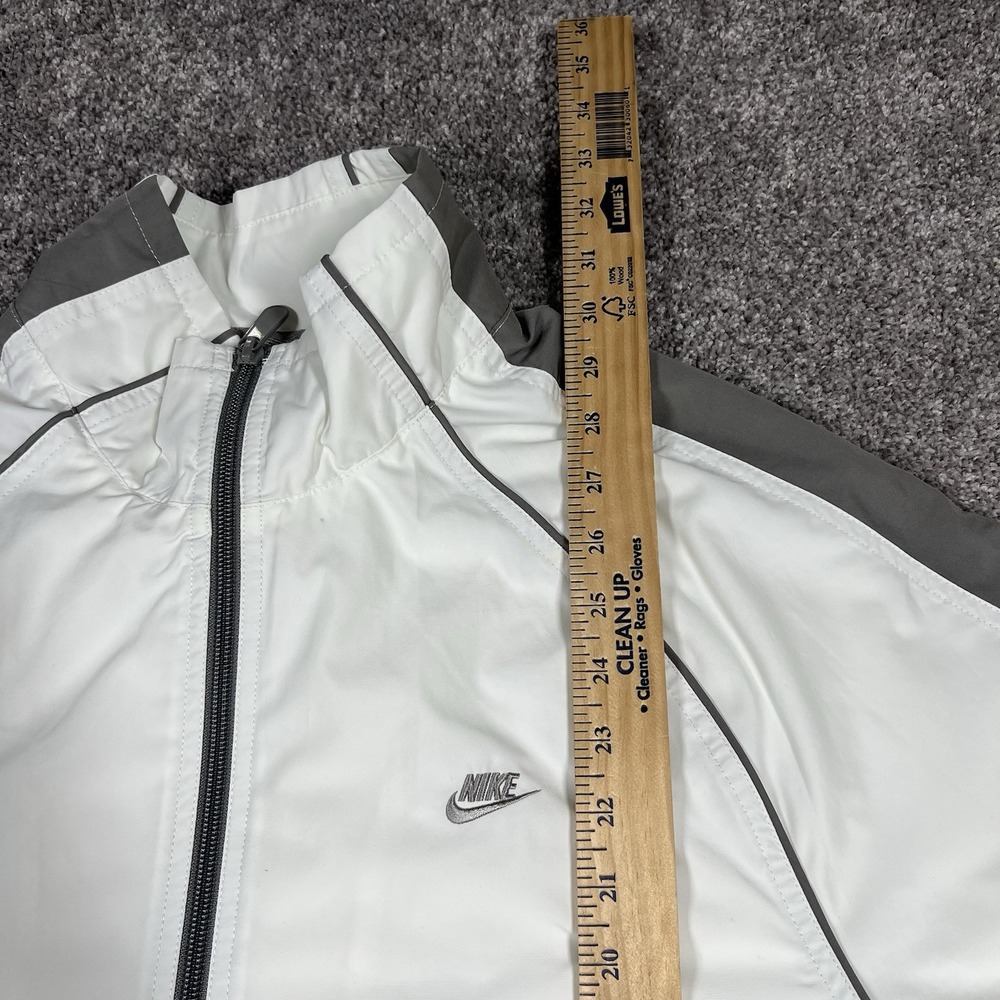 Vintage Y2K Nike White Silver Tag Track Jacket Mens XL Full Zip Windbreaker 90s - Picture 8 of 9
